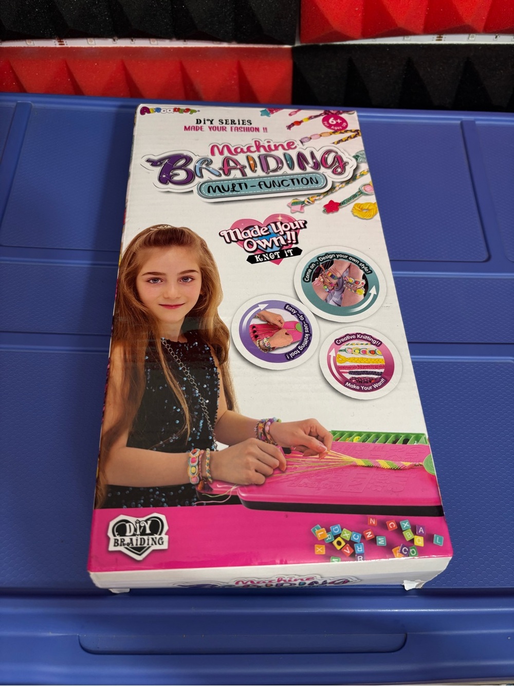 DIY Machine Braiding Multi-Function Kids Bracelet Maker - Pink